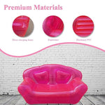 Inflatable Deck Chair With Air Pump, Pvc Lounger Sofa For Indoor Living Room Bedroom, Outdoor Travel Camping Picnic Beach (Red)
