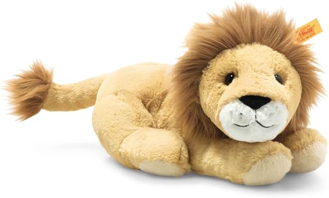 Steiff Liam Lion, Premium Stuffed Animal, Jungle Animal Plush, Cute Plushies, Plushy Toy for Girls, Boys & Kids, Soft Cuddly Friends (Golden Brown, 10")