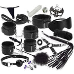 Bondage Set Largest Bdsm Set With 18 Pieces Perfect For Beginners And Experienced Bondage Set Sm Cuffs With Handcuffs With Eye Mask Eroticism Sex Toys For Couples Lovers