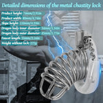 Metal Chastity Cage With Adjustable Rings,Ventilation Chastity Belt For Men Cb Bondage Cock Cage Sex Toy For Couples,Male Penis Slave Training (Rycb-073)