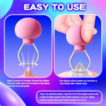Nipple Sucker & Electric Penis Pump Sex Toys - 1 Pair Bdsm Nipple Toys For Couples Pleasure Automatic Penis Extender With 4 Suction Modes, Led Display Pocket Pussy
