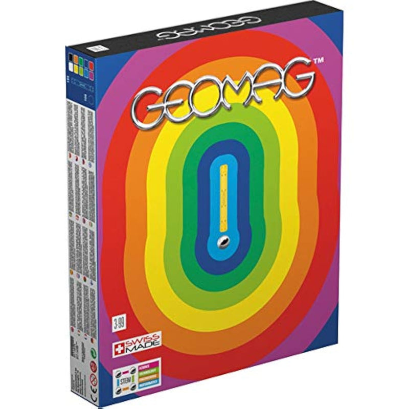 Geomag Masterbox Magnetic Toys for Kids Ages 8+, 248pc Red Educational STEM Magnets for Kids - Swiss-Made Magnetic Blocks, Tiles and Building Toys from 100% Recycled Plastic