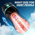 Automatic Sucking Male Masturbators - Upgraded 7 Vibration & Suction Hands Free Male Stroker With 3D Realistic Textured, Blowjob Toy Mens Masturbators Adult Male Sex Toys For Men (Z-Flash)