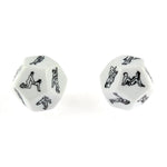 2 Pcs Of 12 Sides Funny Sex Position Dice For Bachelor Party Or Adult Couples Novelty Toys Game Gift