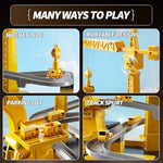 Construction Excavator Toys For Boys 3-5 Year Old - Engineering Digger Race Tracks With Excavator Crane, Car Sand Toys With Light Sound, Birthday Gifts For Toddlers Boys Girls Age 3 4 5 6