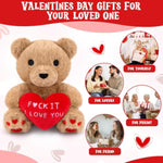 Valentines Teddy Bear Stuffed Animal,Cute Teddy Bear Plush With Red Heart,Soft Hugging Valentines Day Plush Toy Gifts For Girlfriend Boyfriend Women Men