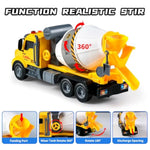 Toddler Trucks Toys,Big Cement Mixer Toy Truck With Lights And Sounds,Truck Vehicle Boy Toy For 3 4 5 6 Year Old,Christmas Birthday Gifts For Boys & Girls