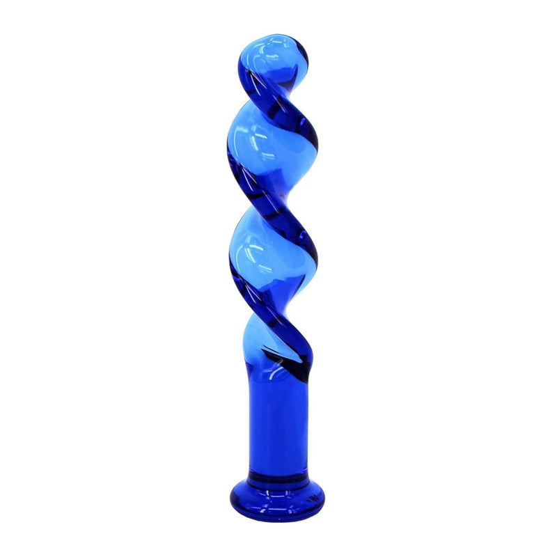 6.9 Inches Rock The Hell Screw Glass Dildo Wand, Anal Butt Plugs For Couples Beginners