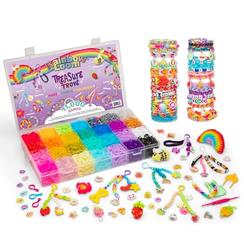 Rainbow Loom Treasure Trove DIY Rubber Band Bracelet Craft Kit 11,000pc