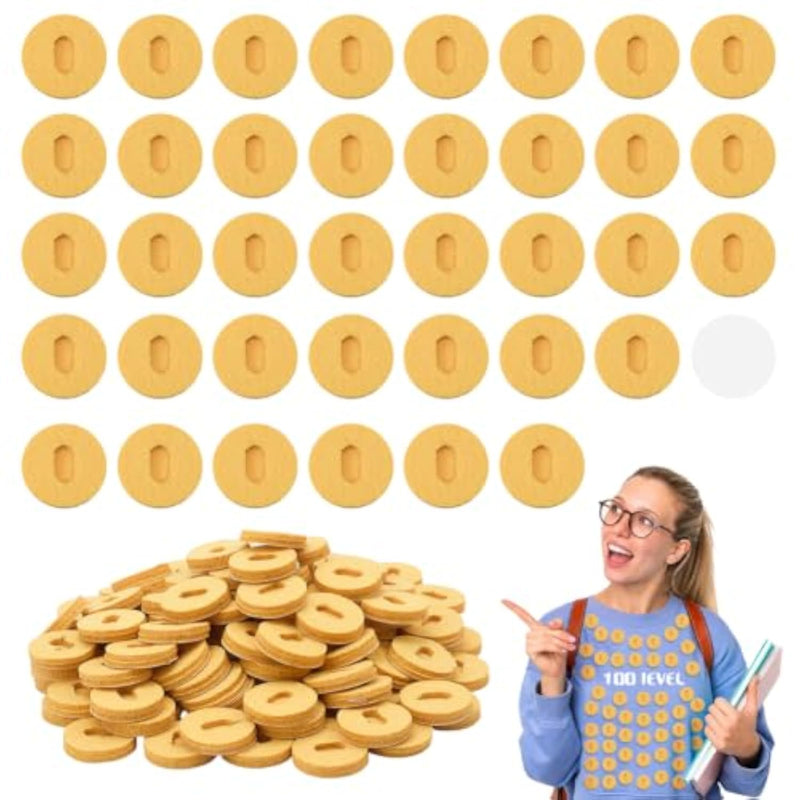 120 Pcs Yellow Felt Circle Stickers, 0.96 Inch Adhesive Craft & Reward Dots