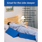 Positioning Wedge Pillow For Side Sleeping (3 In 1), 40 Degree Triangle Bed Wedges & Body Positioners For Back Pain, Preventing Bedsores, After Surgery, Knees Elevated, Pregnancy