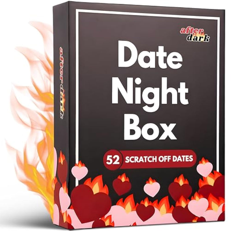 Date Night Box: After Dark – 52 Spicy & Intimate Scratch Off Date Night Ideas – Adult Couples Bedroom Game For Husband, Wife, Boyfriend, Girlfriend – Gifts For Anniversary, Wedding, Birthday, 17+