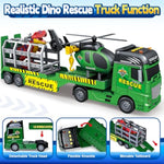 Toddler Truck Boy Toys, Large Dino Truck Toy With Helicoper And Dinosaur, 3 In 1 Boy Toy For 3 4 5 6 7 Year Old, Christmas Birthday Gifts For Kids 3 4 5 6 Years Old