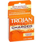 Charged Lubricated Condoms, 3 Count (Pack Of 1)
