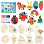 DIY Wooden Magnet Art Craft Supplies Painting Kit for Kids Ages 4-8 to 12