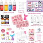 Soap Making Craft Kit for Kids, Makes 40+ Soaps with Unicorn, Mermaid & Butterfly Molds