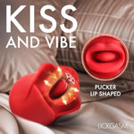 Lickgasm Sweet Kiss Kissing & Vibrating Clitoral Stimulator For Women, & Couples. 3 Speeds And 7 Patterns. Seductive Kissing. Wateproof And Rechargeable, Silky Silicone. 2 Pieces, Red.