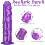9.84-Inch Suction Base Realistic Penis Dildo, G Spot Anal Flexible Cock Adult Sex Toys For Beginner, Perfect Throat Trainer - Xl
