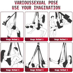 Sex Swing For Couples Bdsm Sex Toys Sex Swings With Wild Seat Adjustable Sex Straps Wild Cushion Thick Fluff For Adult Sex Restraint Swing Sex Furniture For Bedroom Hold Up 800Lbs Black
