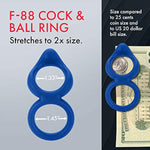 F-88 Liquid C-Ring Silicone Dual Penis Ring - Premium Stretchy Cock Ring Adjustable Dick Ring Erection Enhancing Men Sex Toys Longer Stronger Harder Waterproof Adult Toys For Male Or Couples