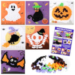 Halloween Pom-Pom Art Craft Kit for Kids, DIY Seasonal Party Activity