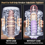 Male Masturbator Sex Toys For Men - Pocket Pussy Squeezable Male Stroker Mens Sex Toy With Spiral Texture, Open Ended Penis Sleeve For Blowjob, Men Masterbater Realistic Anal Sex Toys For Couples