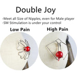 Adult Invisible Nipple Pinches, Adjustable Non-Piercing Nipple Clamp Breast Clips, Bdsm Foreplay Flirting Clitoral Clamp Toys For Women Female Men Male Unisex Couples (A)