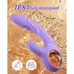 Vibrator Sucking Dildo Sex Toys For Women - 3In1 G Spot Vibrators Clitoral Nipple Stimulator Silicone Rabbit Vibrators With 8 Sucking & Flapping & Vibrating Modes Adult Sexual Toy For Woman Pleasure