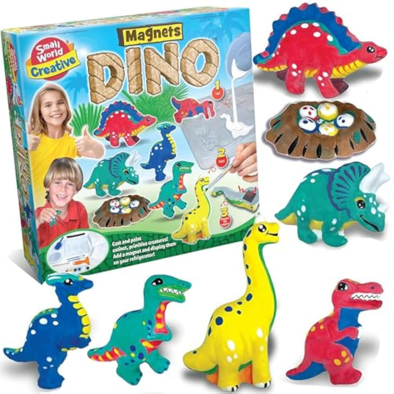 Small World Toys Cast & Paint Dinosaur Craft Kit for Kids Ages 5 and Up