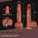 Thrusting Dildo Vibrator For Women With 3 Thrusting Modes 8.5 Inch Heating Dildo & Rotation 5 Vibration, Lifelike Realistic Vibrating Dildo G Spot Vibrator Sex Toys With Strong Suction Cup