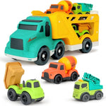 Toddler Toys Trucks For 3 4 Year Old Boy, Kids Toy Cars With Dump Truck Toy, Crane, Mixer Cement, No Bpa, No Phthalates, Pvc, Baby Toys For Ages 3-4, Baby Boy Gifts For Birthday Christmas