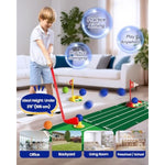 Toddler Golf Set With Putting Mat & Cornhole Board, Kids Golf Clubs 3-5 Years Old With 10 Balls, 4 Clubs, 2 Holes & Cart, Indoor Outdoor Toddler Sports Toys