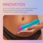 Rora 360° Rotating Bullet Vibrator For Women - Adult Sex Toy With 3 Speeds, 5 Patterns & Boost Mode - Silky Smooth, 100% Waterproof & Travel-Friendly - Premium Sex Toys For Women (Turquoise)