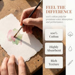 8 Sheets Handmade Cotton Watercolor Paper, 102 x 152 mm for Painting & DIY Crafts