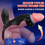 Vibrating Penis Ring Cock Sleeve - Clitoral G-Spot Vibrator Penis Extender With 10 Intense Vibration Modes, Dual Ring Adult Sex Toys Stimulator Massager For Men Erection Enhancing & Female Pleasure