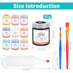 Washable Chalk Paint Kit for Kids - 10 Non-Toxic Colors Outdoor Art Play