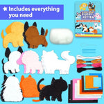 Puppy and Kitten Sewing Kit for Kids Ages 6 and Up, Includes 8 Plush Dolls