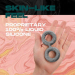 Model D Double Cock Ring, Perfectly Merged Soft Yet Sturdy Adult Toy, Realistic Proprietary Liquid Silicone Realistic Dual Penis Ring Lasting Stronger Men Sex Toy