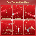 Sex Machine Thrusting Dildo Vibrator - Adult Toys Realistic Dildos With 9 Thrustion & 9 Vibration Modes For G-Spot Vagina Anal Sex Stimulation, Remote Control Dildo Sex Toys For Women Couples Pleasure