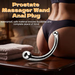Prostate Massager Dildo G-Spot Stainless Steel Wand Sex Toys Double Ended Anal Plug SM Games for Couples Women and Men