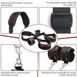 Bdsm Sex Restraints With Sex Toys Inflatable Ramp Pillow,Legs Sex Bondage With Neck To Ankle/Thigh Cuff,Fetish Handcuffs Blindfold,Adjustable Sex Sm Bondaged Restraints Set For Couples Women Men