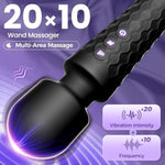 Silicone Clitoral Vibrator Wand for Women with 10 Vibration Modes and Rechargeable Design