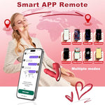 Thrusting Dildo For Her,Tongue Vibrator,Wearable Dildo With App,9 Clitoral Licking & 9 Thrusting Modes,Adult Toy For Women,Panty Vibrator,Sex Toy For Couples,G Spot Toy,Dildos For Women