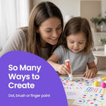 24 Count Washable Dot Markers for Toddlers, 12 Colors, Non-Toxic Art Set