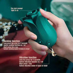Rose Toy Vibrator For Women, With 10 Vibrating Pleasure For Clitoris & Nipple Stimulation, Tongue Licking Mini Clitoral Vibrator Stimulator, Adult Sex Toys & Games For Women Couples (Red Lily)