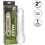Performance Maxx Clear Extension, Penis Sleeve With Solid Ultra-Soft 2 Inch Add-Ed Head 7.5 Inch