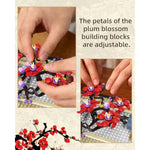 Plum Blossom Building Set for Adults, Botanical Flower Blocks Kit