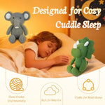 Crochet Stuffed Animals For Kids 2-Pack - Elephants & Triceratops, 10-12" Soft Cute Plush Toys, Hand-Knitting Cotton Thread Plush Animals, Ideal Birthday For Boys Girls Kids & Adults