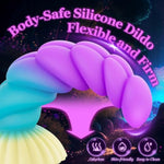 Fantasy Dildo Monster Dildo,6 Inch Suction Cup Dildos For Prostate & G Spot,Pink & Blue Soft Curved Dildos With Ribbed,Unicorn Silicone Realistic Dildos Anal Sex Toy For Men Women Couples (6.69 In)