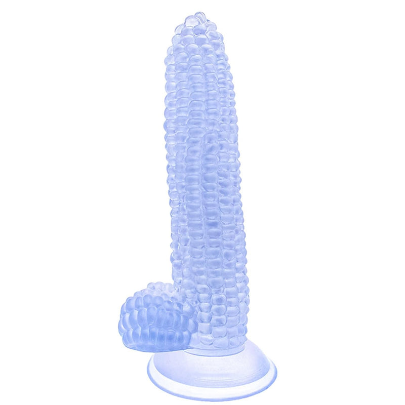 Sex Toys Realistic Dildo For Adults,8.1Inch Corn Dildo Monster Dildos Big Grain Adult Sex Toy With Strong Suction Cup Corn Style Waterproof Realistic Sex Toy Bendable Fake Penis For Women Men(Blue)
